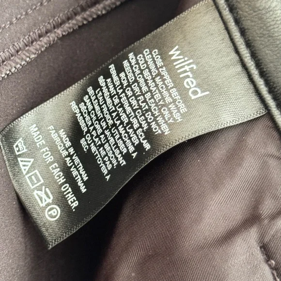 Aritzia Wilfred Melina Black Vegan Leather High Rise Pants - Picture 7 of 11